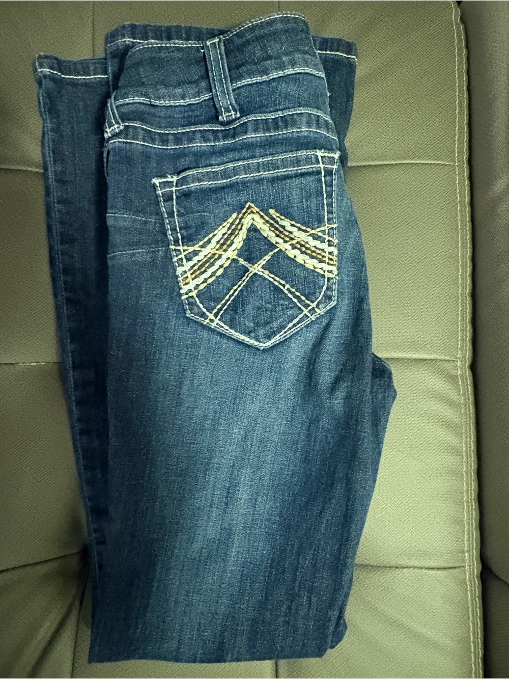 Ariat Women's Dark Blue Skinny Jeans with Embroidered Pocket